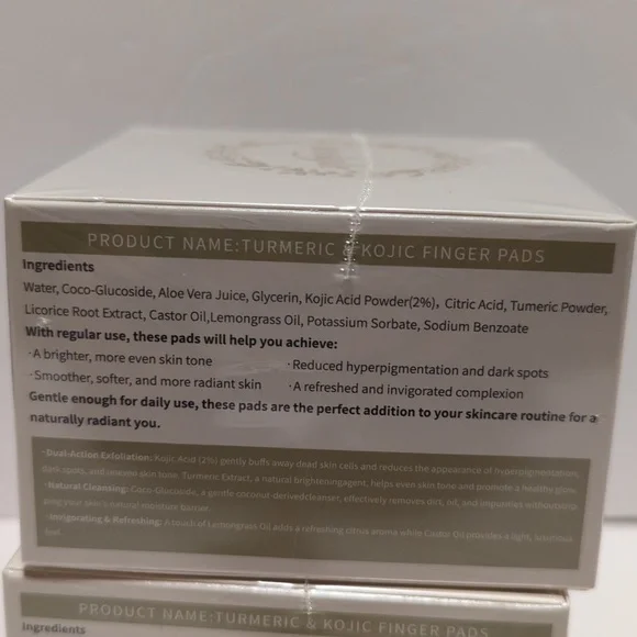 NEW 2 Jars- Turmeric Kojic Acid Cleansing Exfoliating Face Scrub Pads - Picture 10 of 13